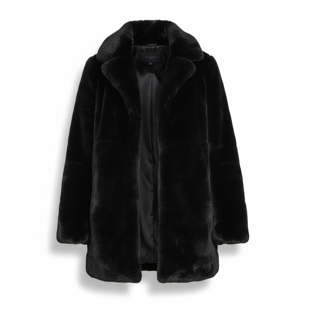 Dames Gewatteerde Jas met Faux-Fur Kraag – Winterjas