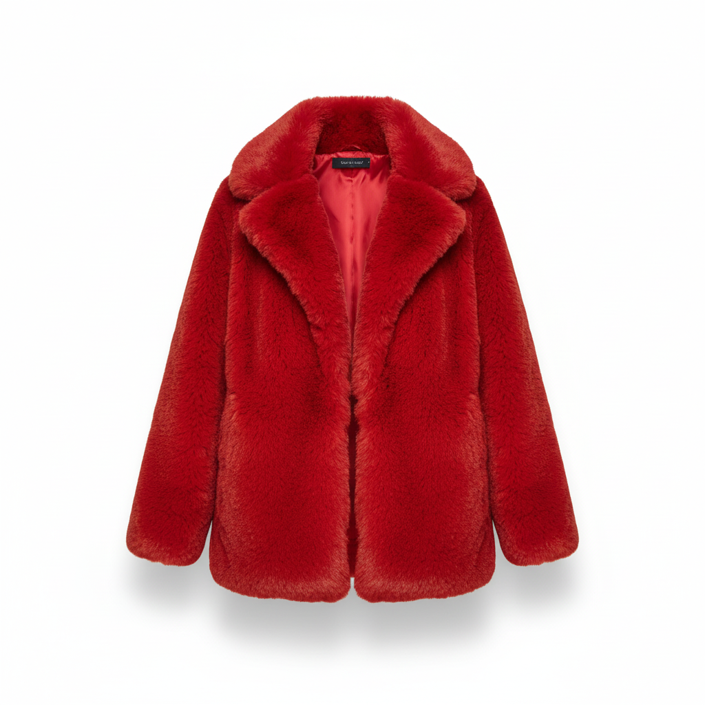 Dames Gewatteerde Jas met Faux-Fur Kraag – Winterjas