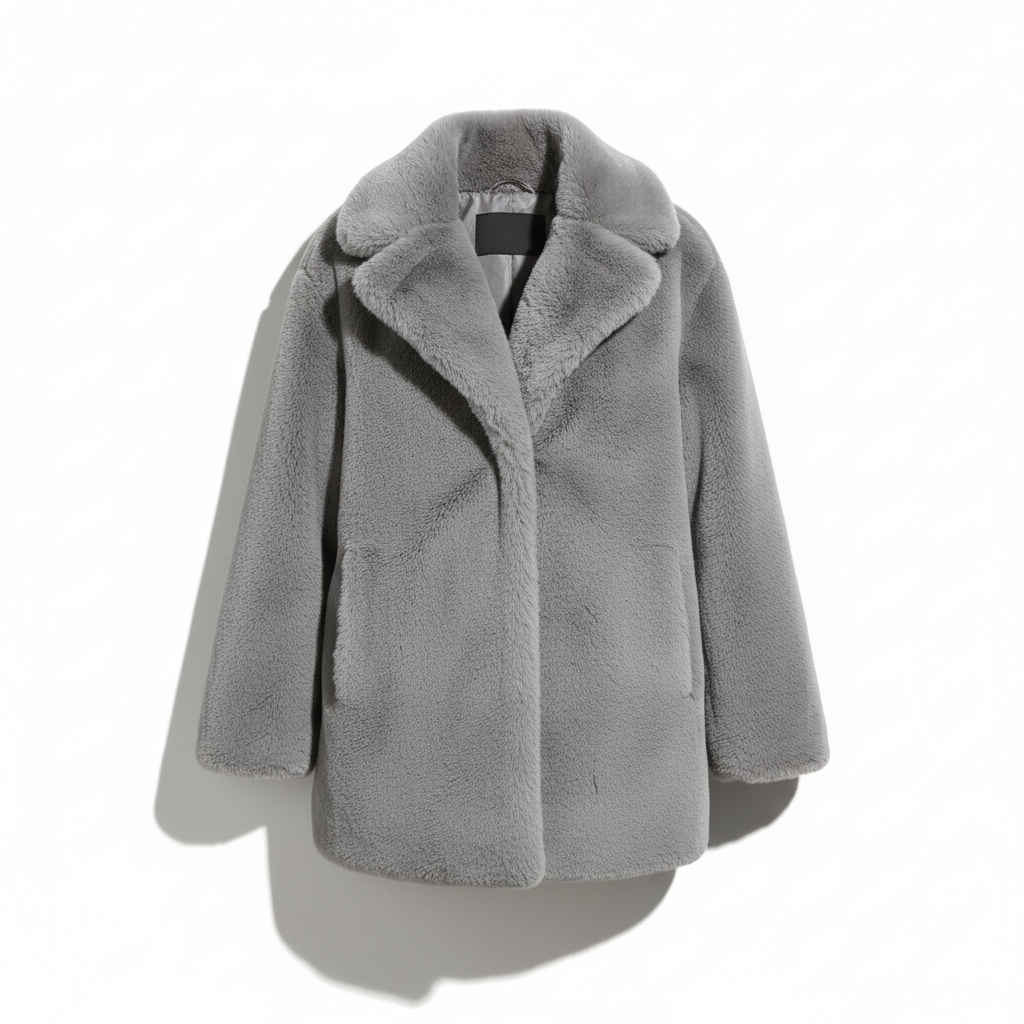 Dames Gewatteerde Jas met Faux-Fur Kraag – Winterjas