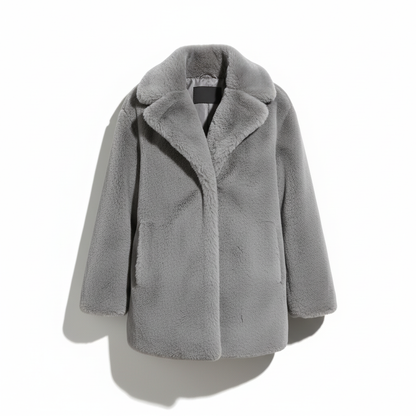 Dames Gewatteerde Jas met Faux-Fur Kraag – Winterjas