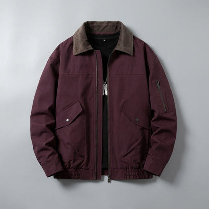 Orbetello Workwear Jacket — Red, flat lay front