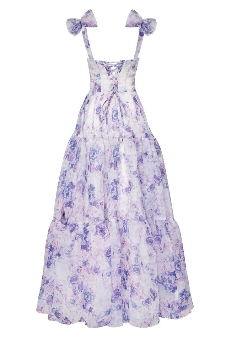 Eliora - Fleurige Jurk met Strikdetails