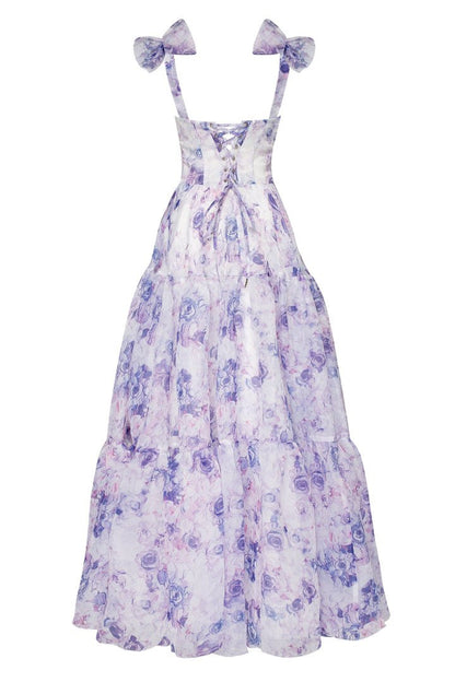 Eliora - Fleurige Jurk met Strikdetails