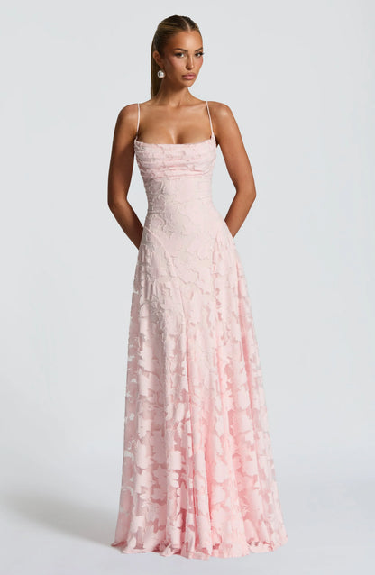 Dames Maxi Jurk Bloemenprint met Spaghettibandjes