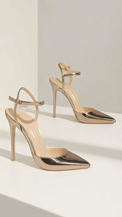 Dames Pumps – Met Enkelband, Puntige Neus, Geschikt voor Casual en Formele Gelegenheden