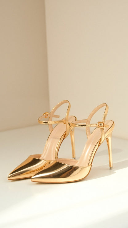 Dames Pumps – Met Enkelband, Puntige Neus, Geschikt voor Casual en Formele Gelegenheden