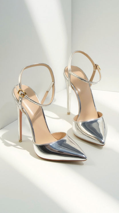Dames Pumps – Met Enkelband, Puntige Neus, Geschikt voor Casual en Formele Gelegenheden