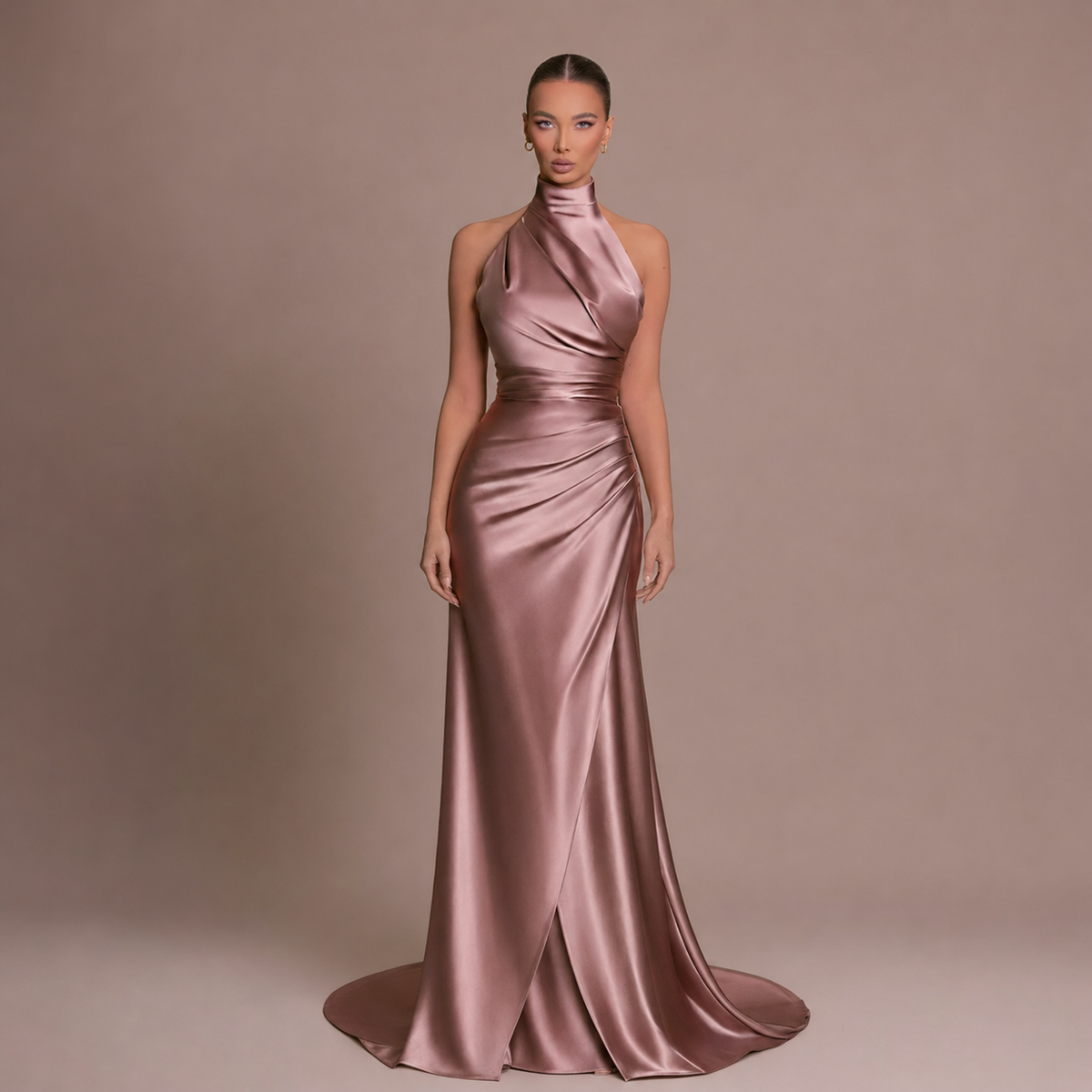 Valencia - Satijnen One-Shoulder Jurk