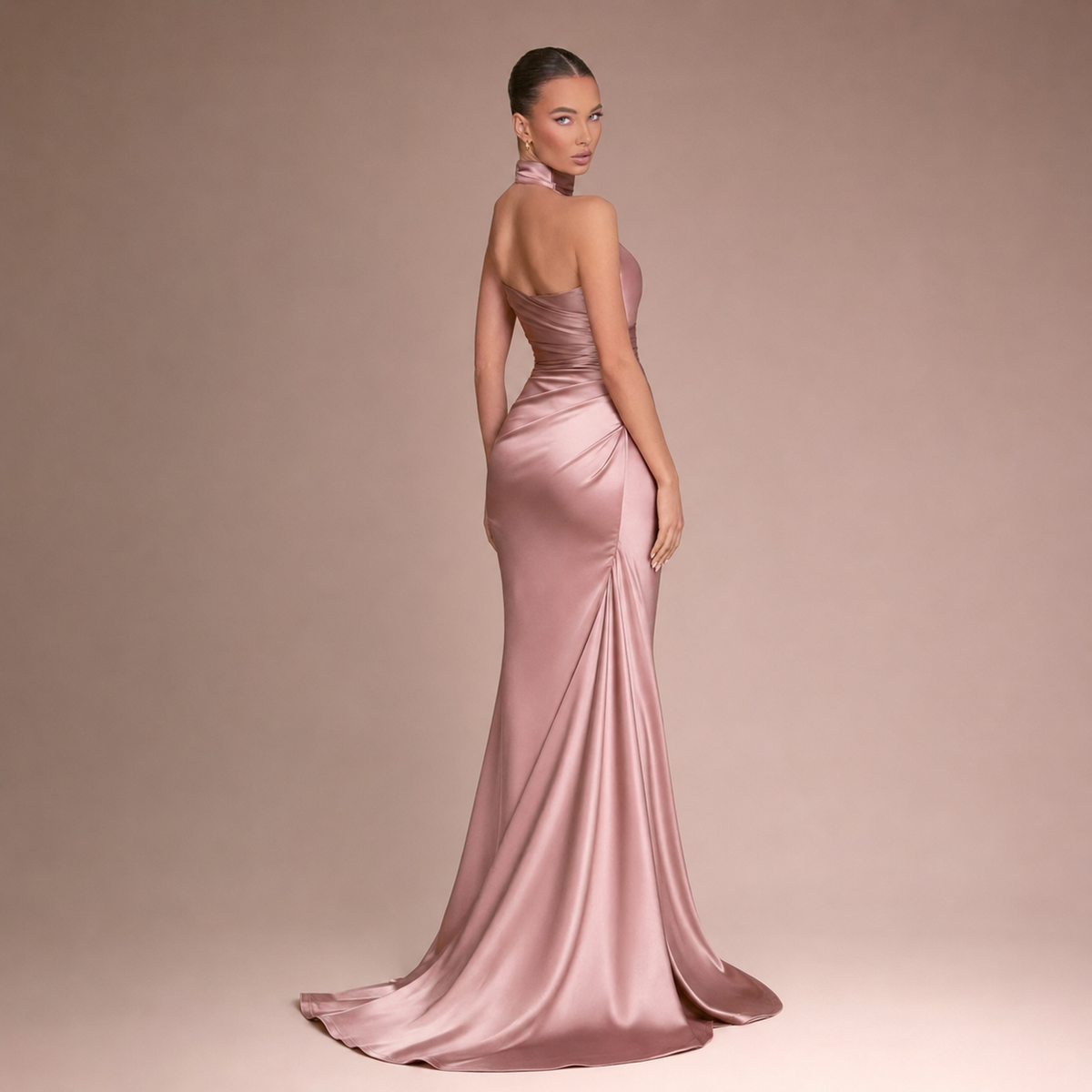Valencia - Satijnen One-Shoulder Jurk