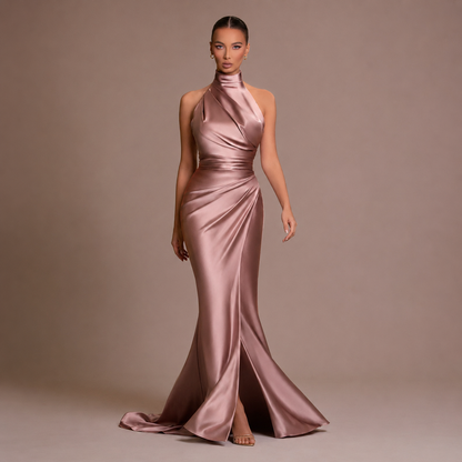 Valencia - Satijnen One-Shoulder Jurk