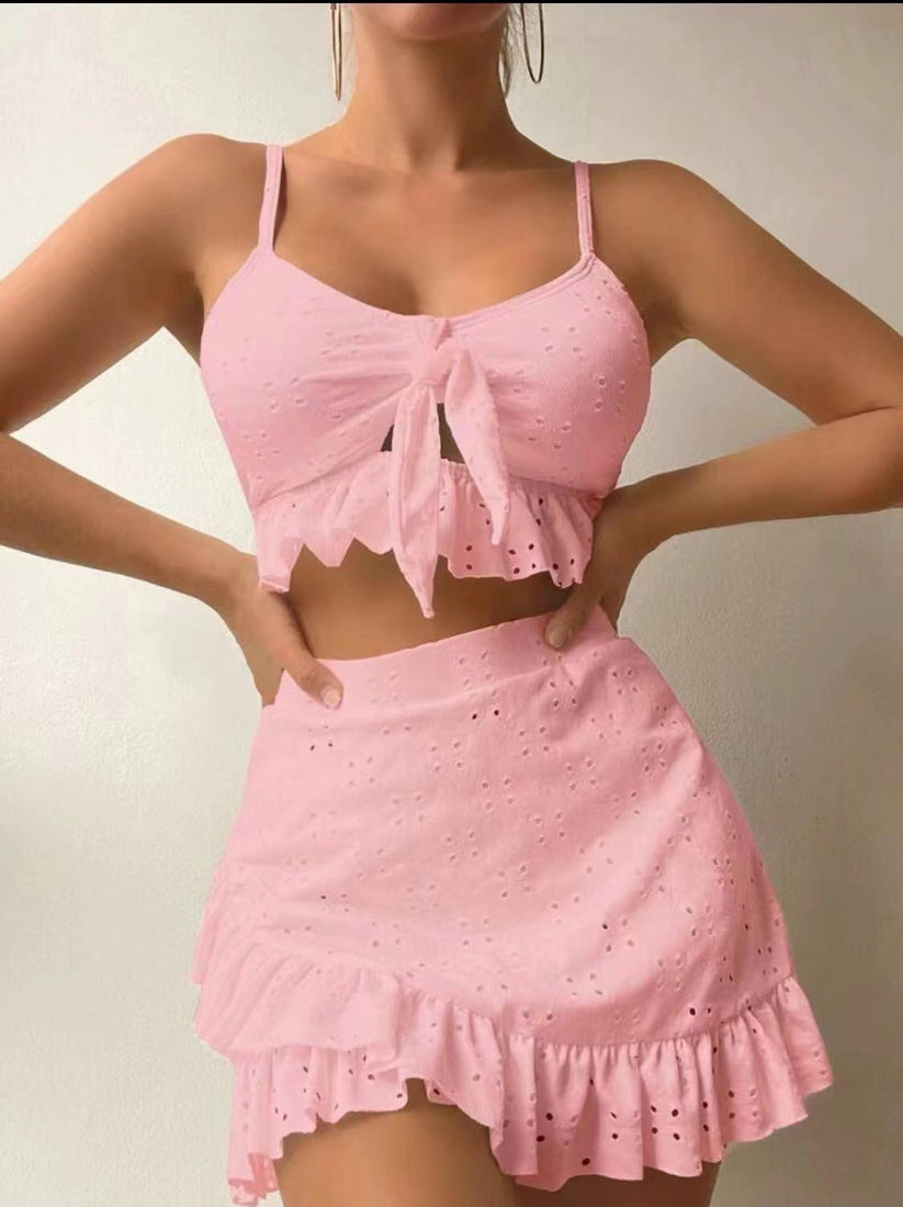 Fiorella - Ruffled Crop Top & Rok Set