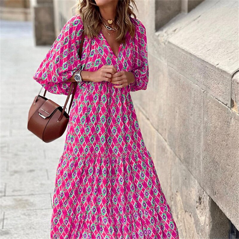 Milena - Retro Print Jurk