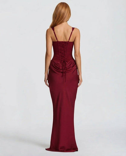 Anastasia Corset Draped Maxi Dress_10