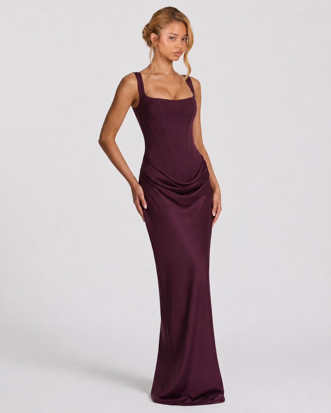 Anastasia Corset Draped Maxi Dress_15