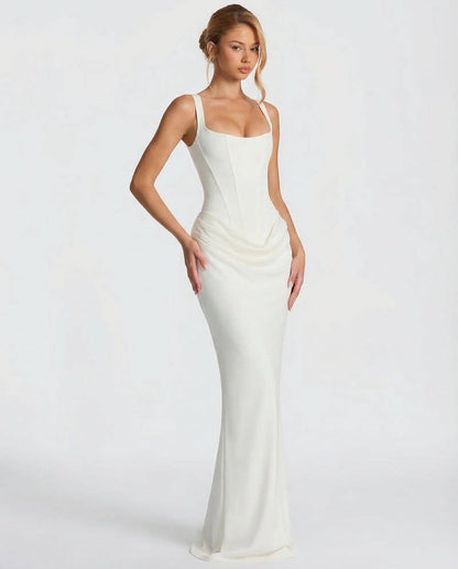 Anastasia Corset Draped Maxi Dress_8