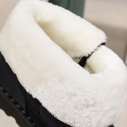 Saskia winterlaars close-up pluche voering