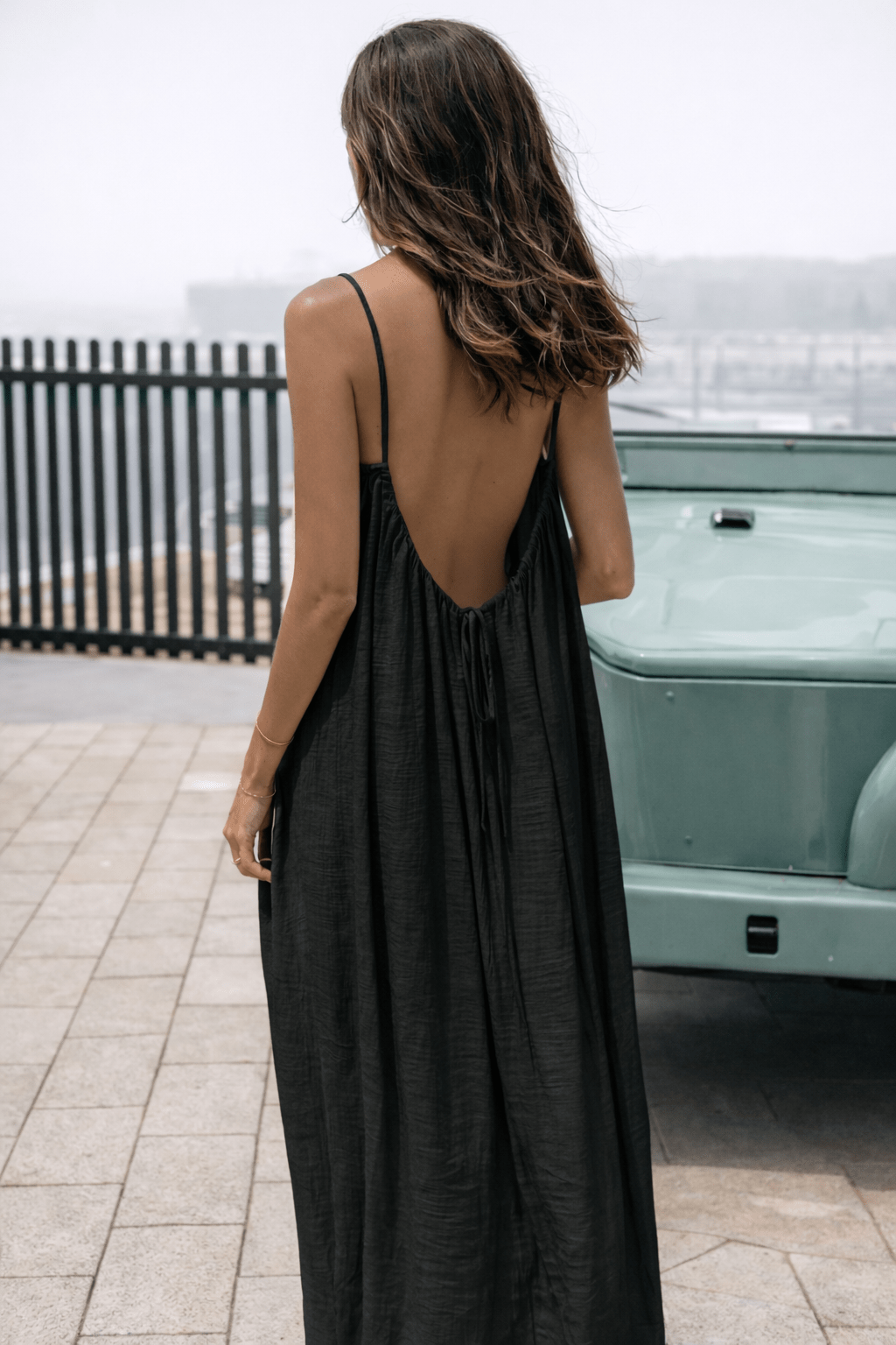 Dames Zomerjurk Maxi met Open Rug - Verstelbare Rugopening en Vloeiende Snit