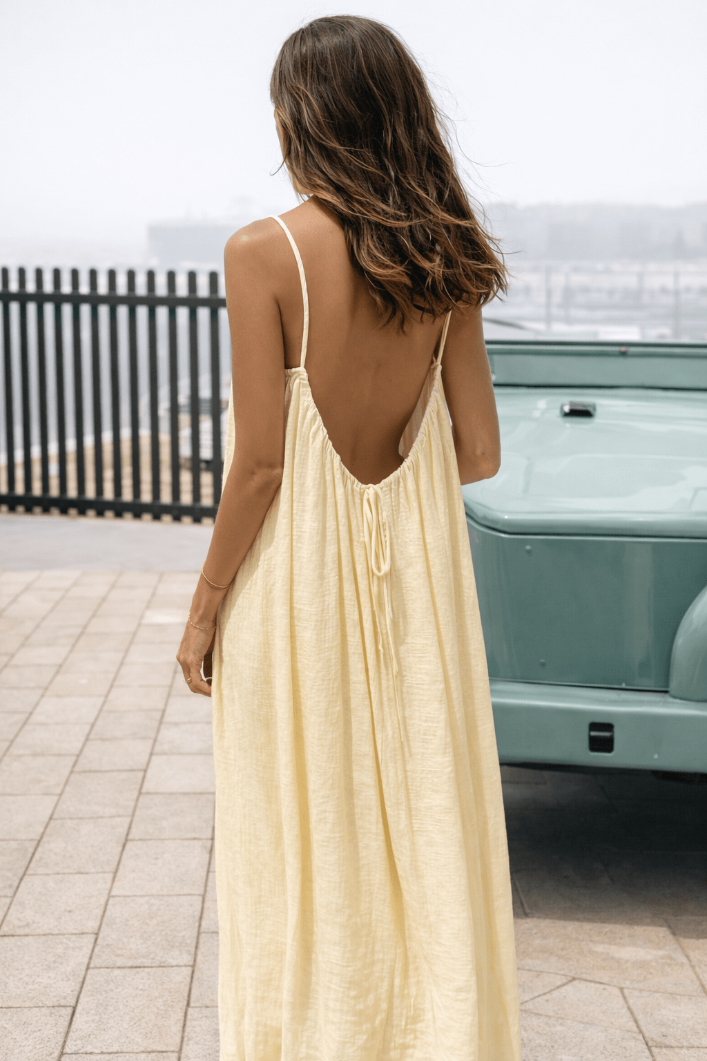 Dames Zomerjurk Maxi met Open Rug - Verstelbare Rugopening en Vloeiende Snit