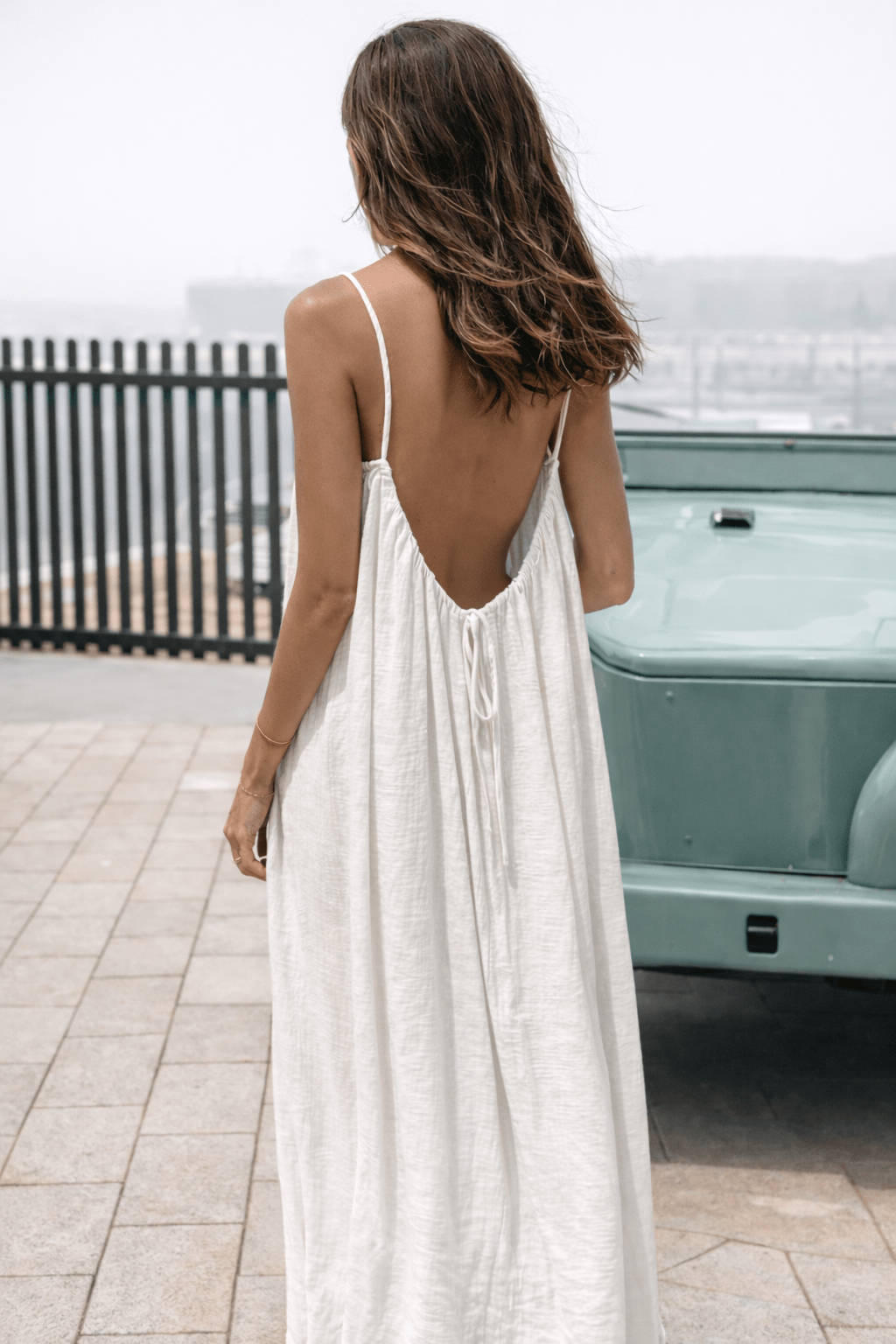 Dames Zomerjurk Maxi met Open Rug - Verstelbare Rugopening en Vloeiende Snit