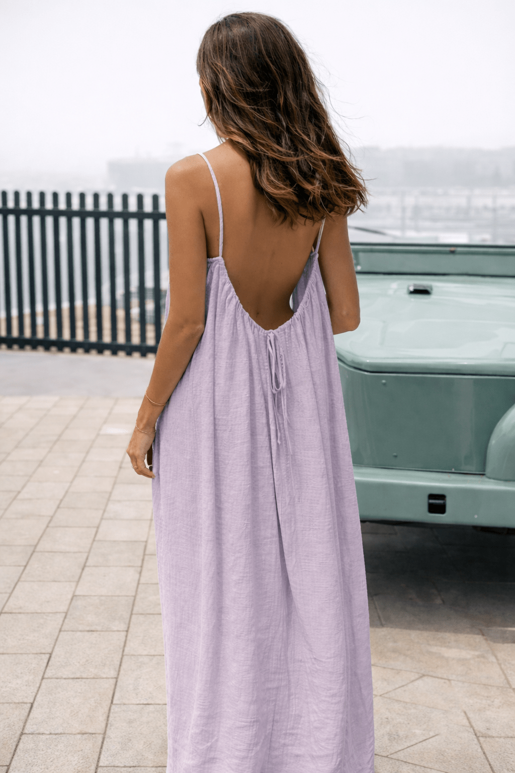 Dames Zomerjurk Maxi met Open Rug - Verstelbare Rugopening en Vloeiende Snit