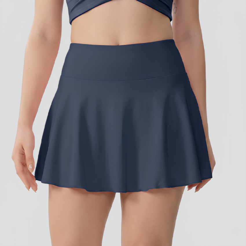 Dames High-Waisted Rok – Sportieve Pasvorm met Ingebouwde Short voor Actieve Beweging