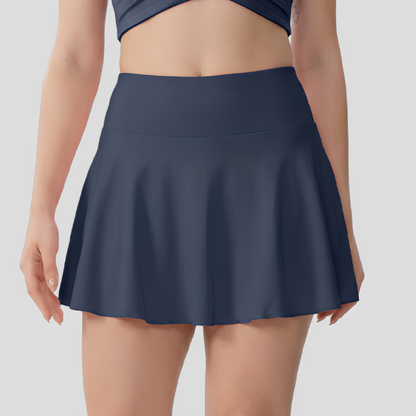 Dames High-Waisted Rok – Sportieve Pasvorm met Ingebouwde Short voor Actieve Beweging