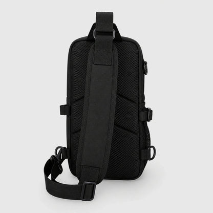 Ethan Lightweight Multi Pocket Chest Sling Bag back view — view 5
