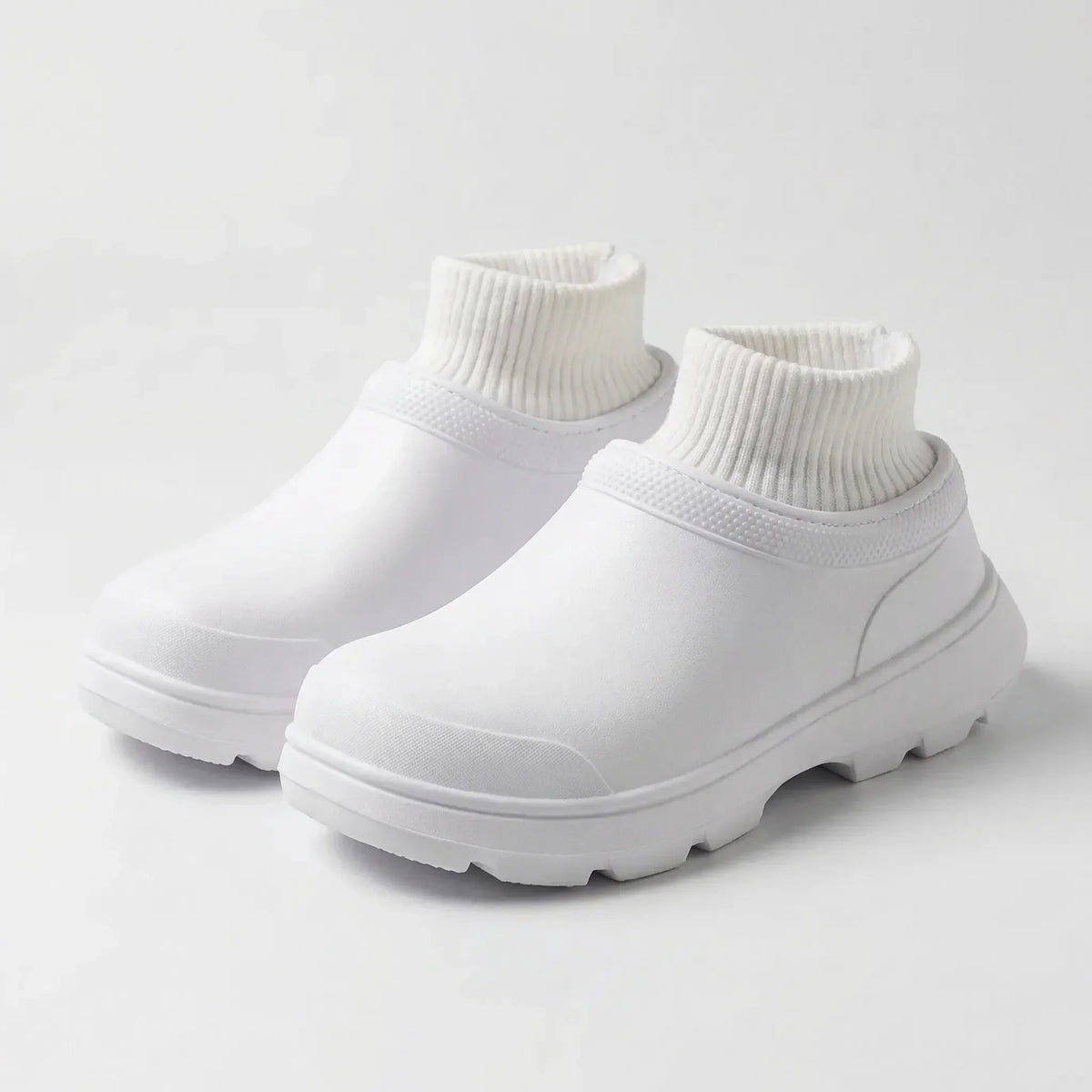 Dames Waterdichte Clogs met Gebreide Boord
