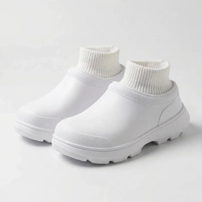 Dames Waterdichte Clogs met Gebreide Boord