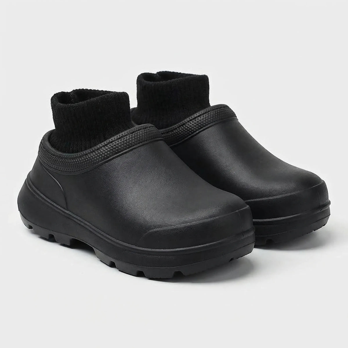 Dames Waterdichte Clogs met Gebreide Boord