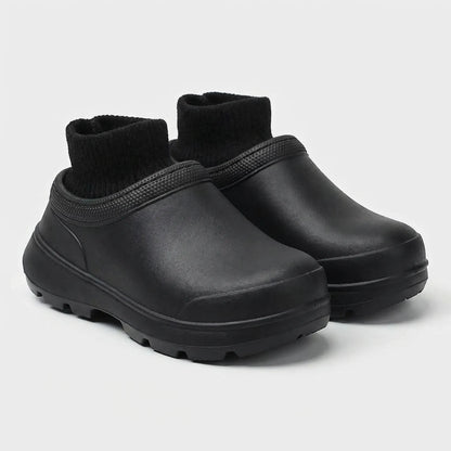 Dames Waterdichte Clogs met Gebreide Boord