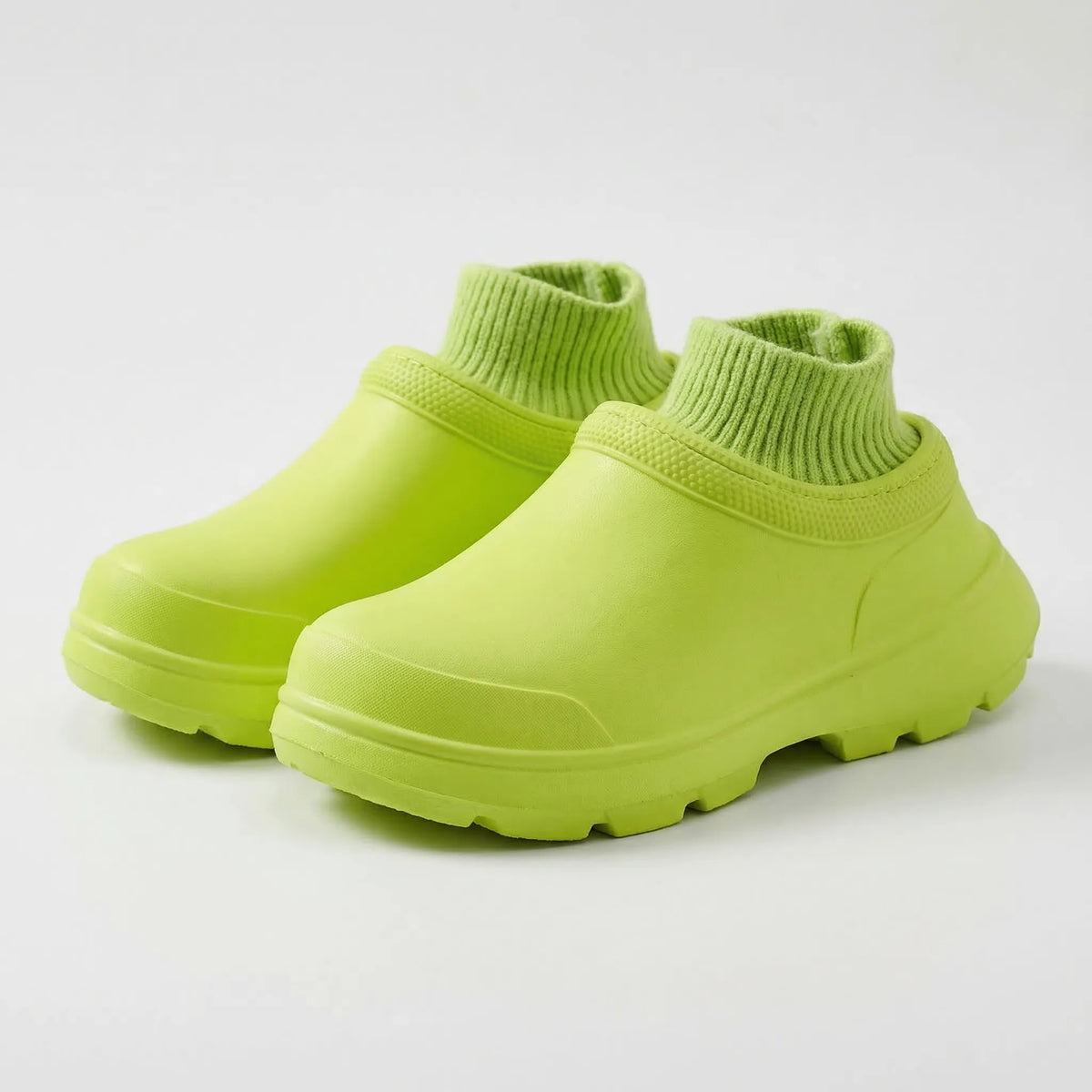 Dames Waterdichte Clogs met Gebreide Boord