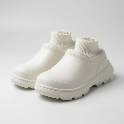 Dames Waterdichte Clogs met Gebreide Boord