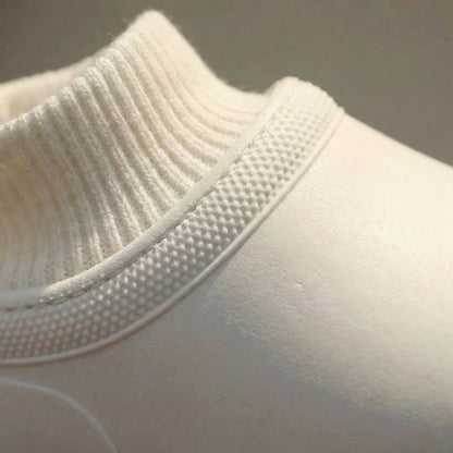 Dames Waterdichte Clogs met Gebreide Boord