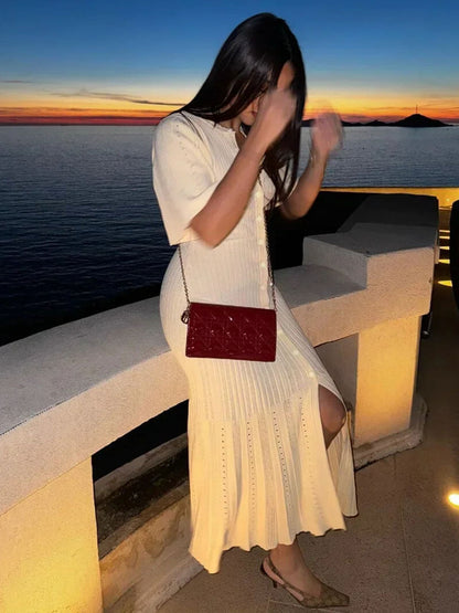 Dames A-lijn Jurk – Geschikt voor Lente en Zomer, Casual Pasvorm met Rits Sluiting