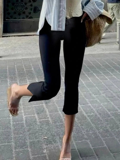 Dames Slim Fit Broek – Hoge Taille, Geschikt voor Casual en Werkgebruik