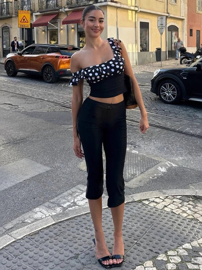Dames Slim Fit Broek – Hoge Taille, Geschikt voor Casual en Werkgebruik