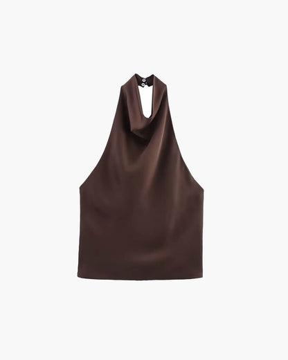 Dames Getailleerde Top – Halter, Geschikt voor Zomer en Casual Gebruik