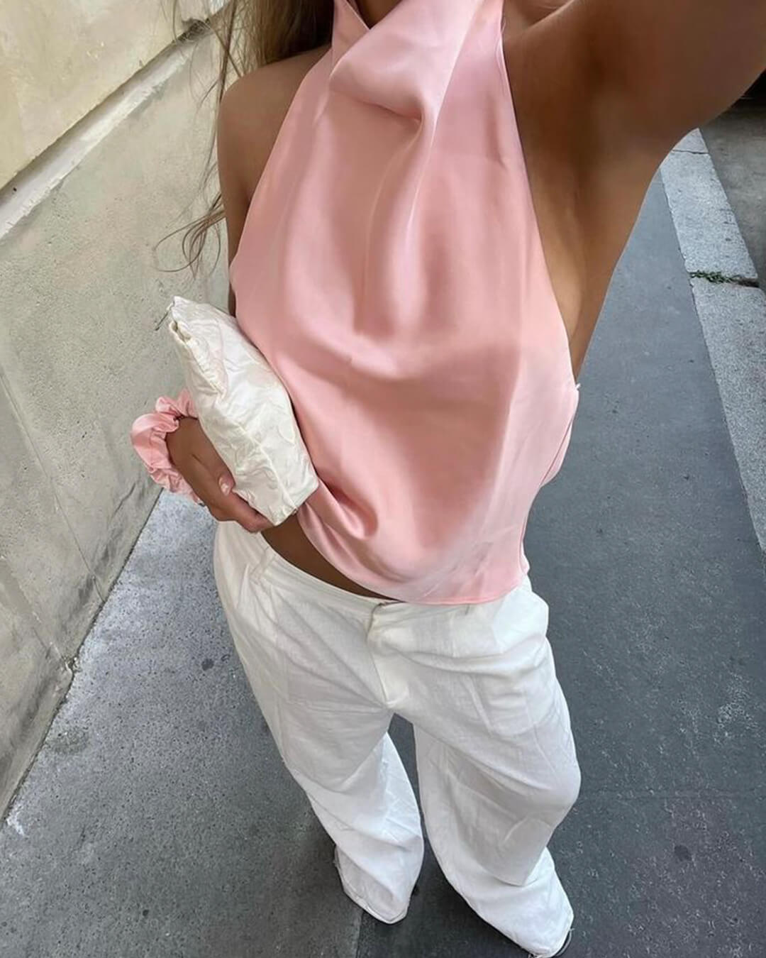 Dames Getailleerde Top – Halter, Geschikt voor Zomer en Casual Gebruik