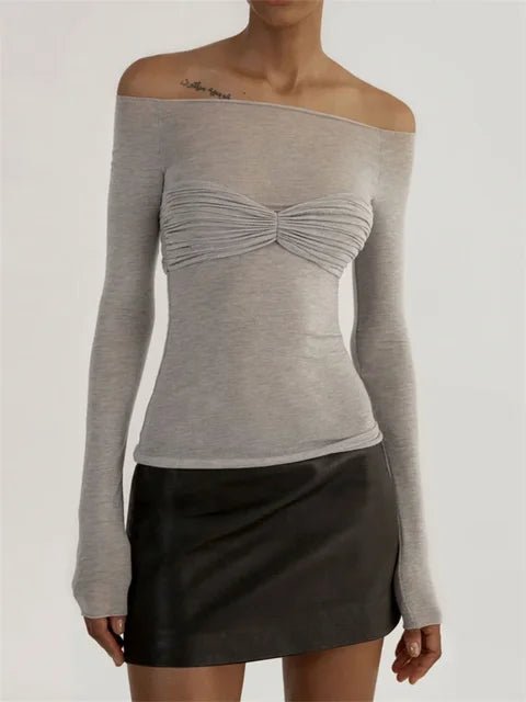 Dames Getailleerde Top – Casual, Geschikt voor Lente en Zomer, Met Off-Shoulder Ontwerp