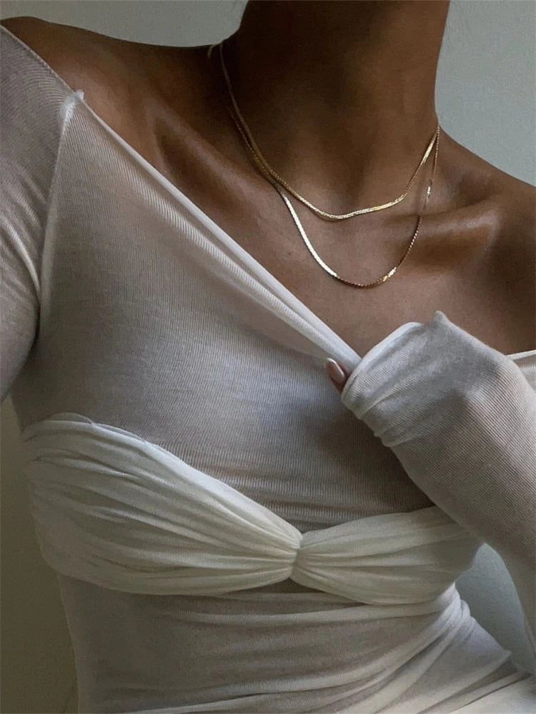 Dames Getailleerde Top – Casual, Geschikt voor Lente en Zomer, Met Off-Shoulder Ontwerp