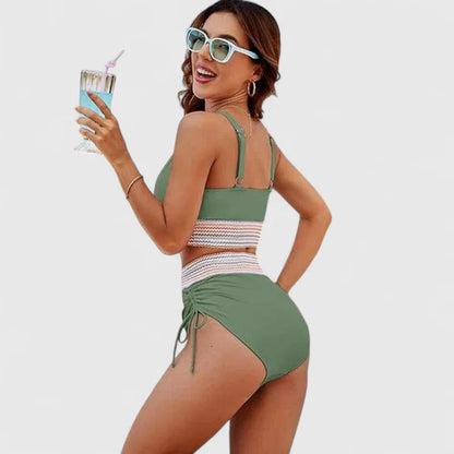 Dames High-Waisted Bikini – Geschikt voor Zomer, Met Verstelbare Bandjes