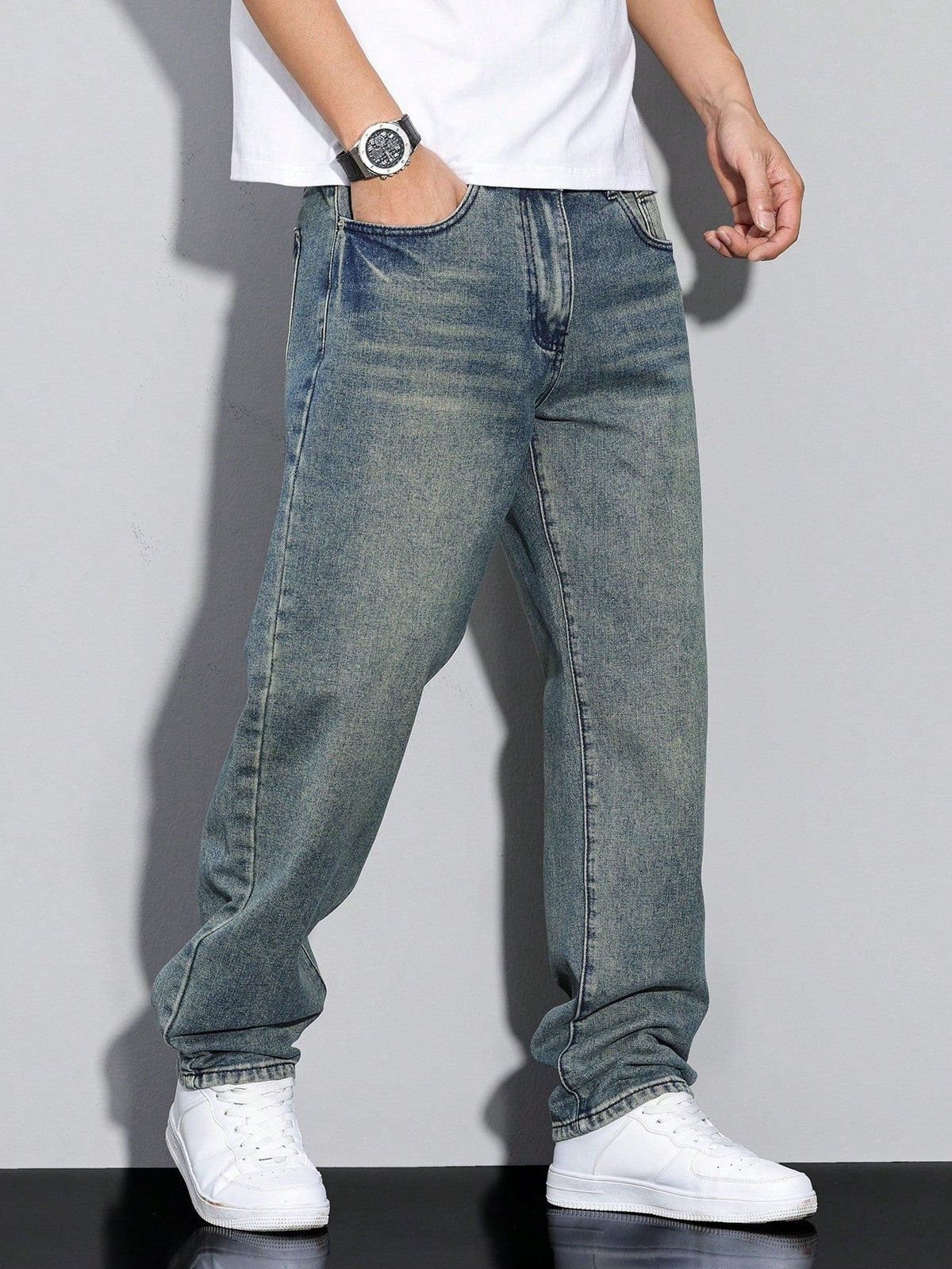 Straight Leg Jeans voor Heren - Petrol