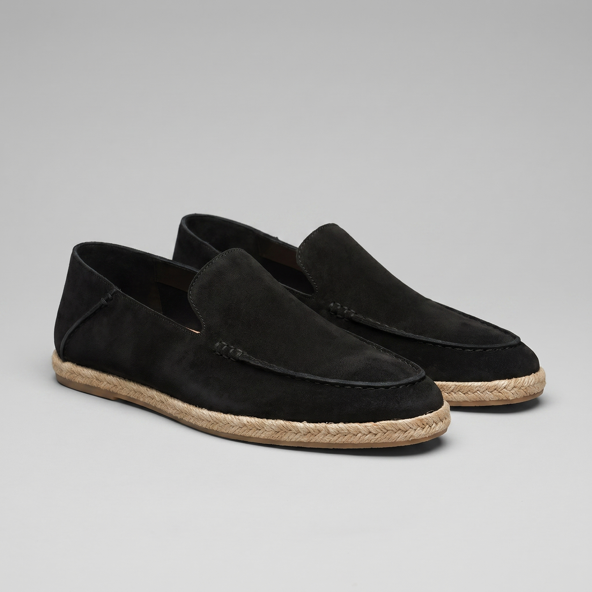 Heren Espadrille Loafers Suède met Juterand