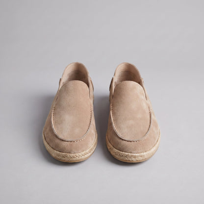 Heren Espadrille Loafers Suède met Juterand