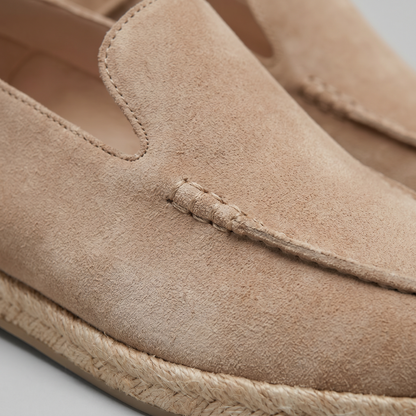 Heren Espadrille Loafers Suède met Juterand