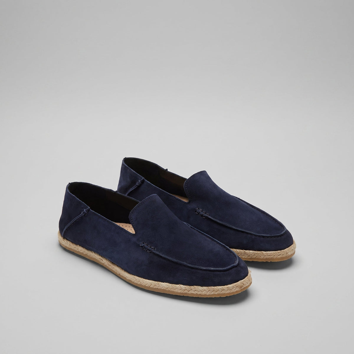 Heren Espadrille Loafers Suède met Juterand