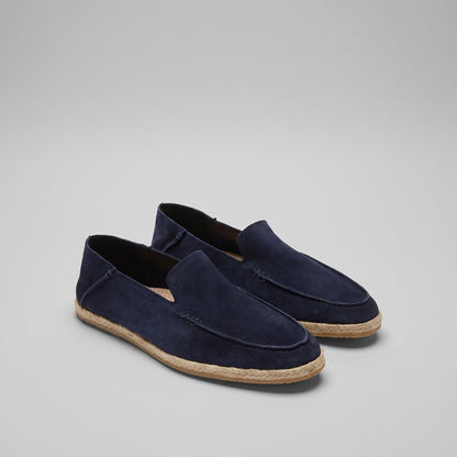 Heren Espadrille Loafers Suède met Juterand