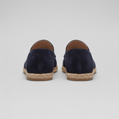 Heren Espadrille Loafers Suède met Juterand