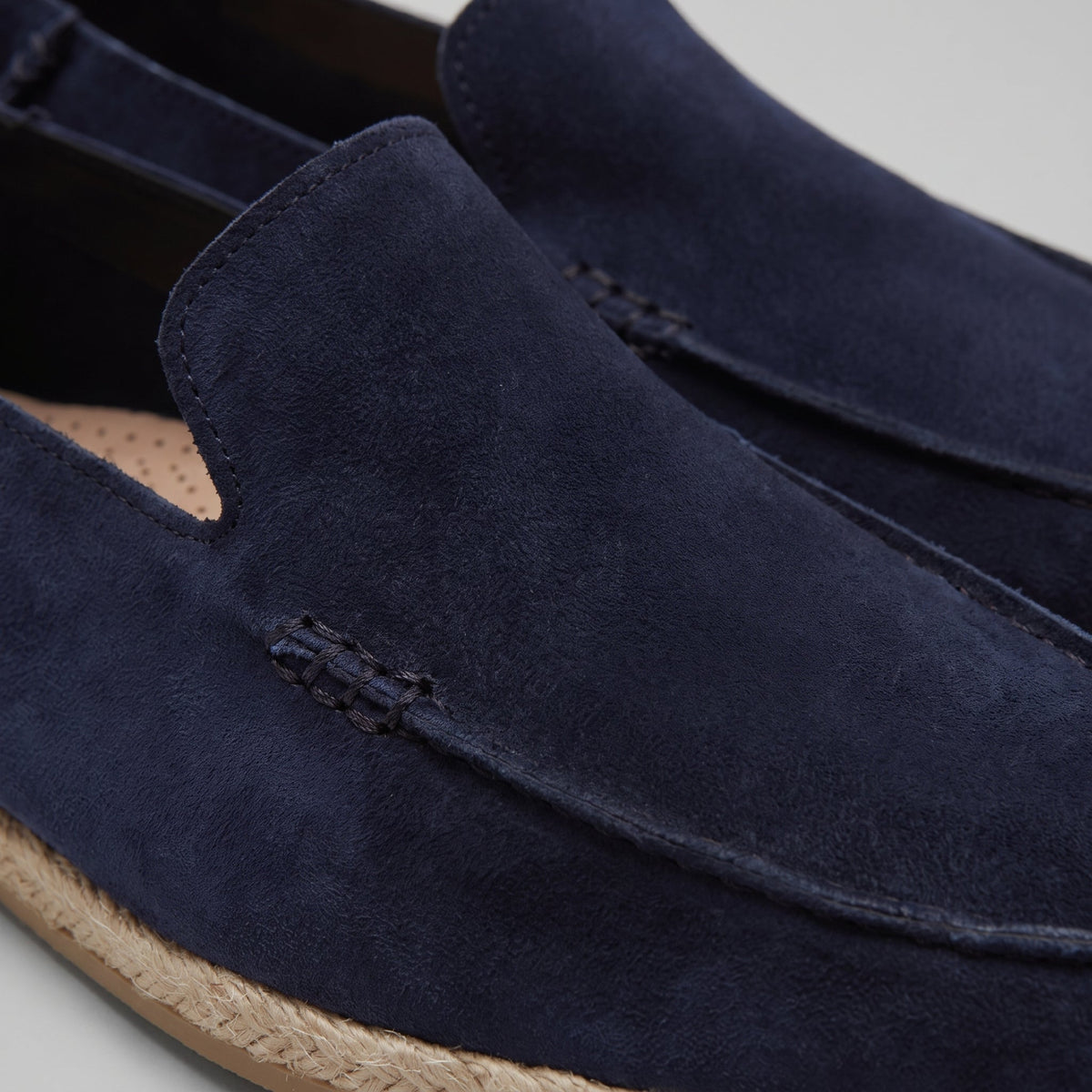 Heren Espadrille Loafers Suède met Juterand